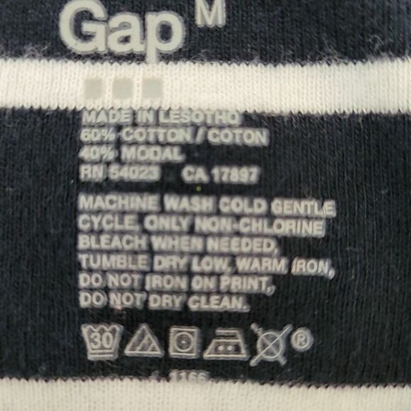 GAP | Long Sleeve Striped Knit Top | Color: Black, White | Size: M - Picture 5 of 5